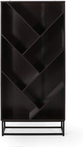 Dark Walnut Black Bookcase S641344