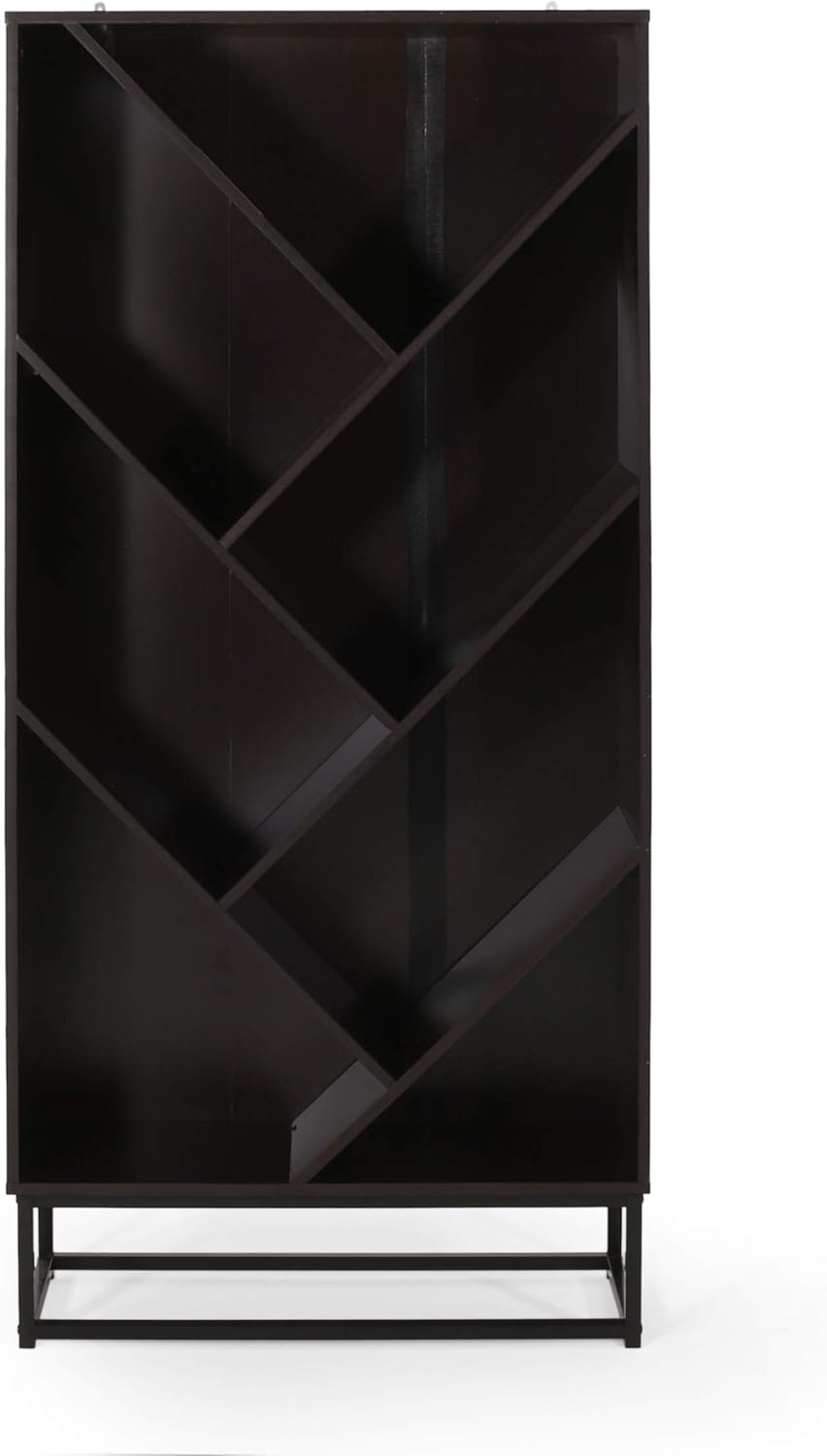 Dark Walnut Black Bookcase S641344