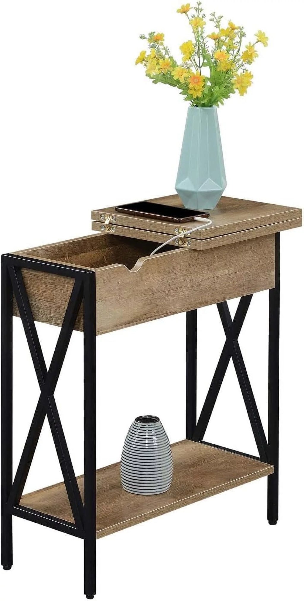 End Table with Charging Station and Shelf J460812