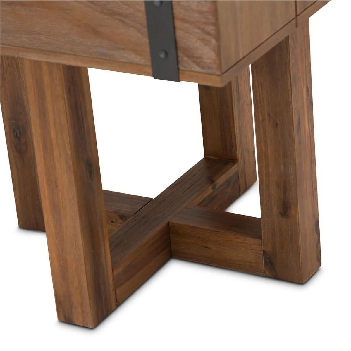 Wood End Table in Burnt Umber Brown D833493