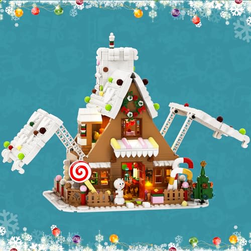 Gingerbread House Building Kit 1111 Pieces Building Blocks Toy Set C900998