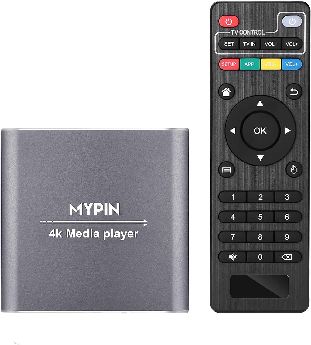 4K Media Player with Remote Control, HDMI, Grey W321