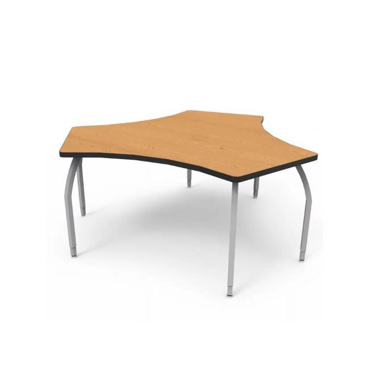 Oak Laminate Table with 3 Adjustable Legs N187