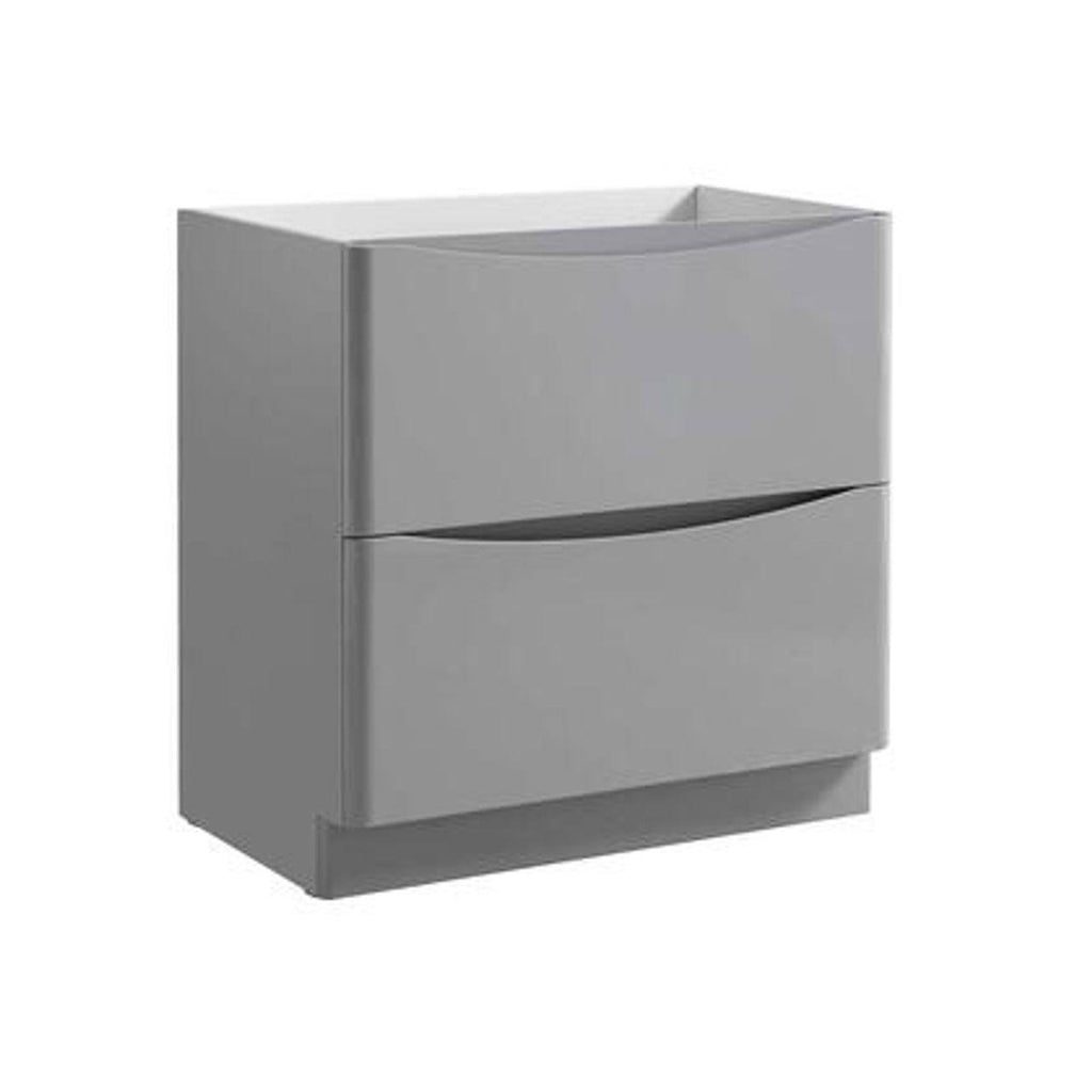 Glossy Gray Free Standing Bathroom Cabinet G342