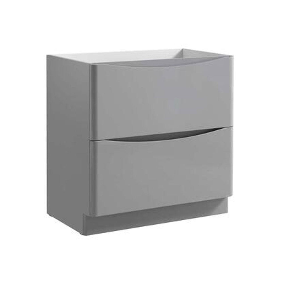 Glossy Gray Free Standing Bathroom Cabinet G342