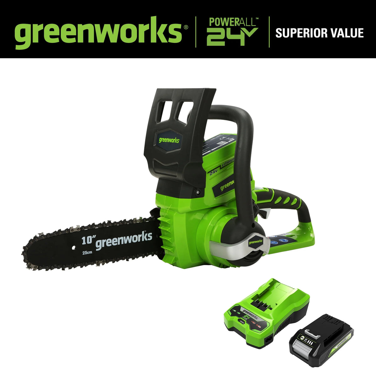 24V Cordless Chainsaw with 2.0 Ah Battery & Charger A960