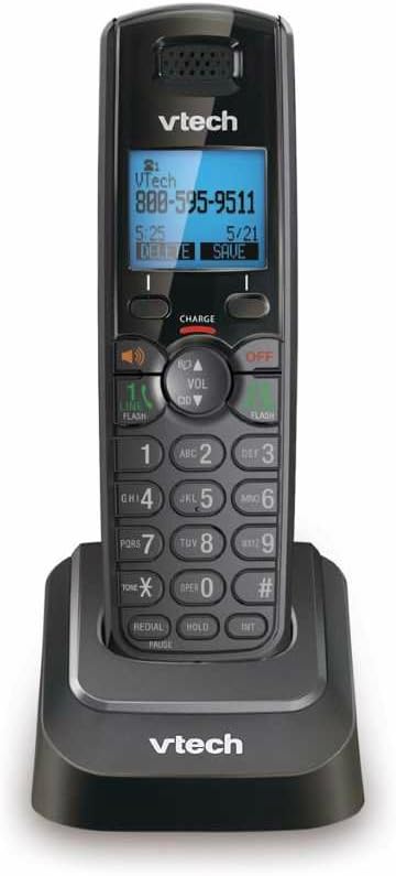 Black 2-Line Expandable Cordless Phone with 3 Accessory Handsets F299623