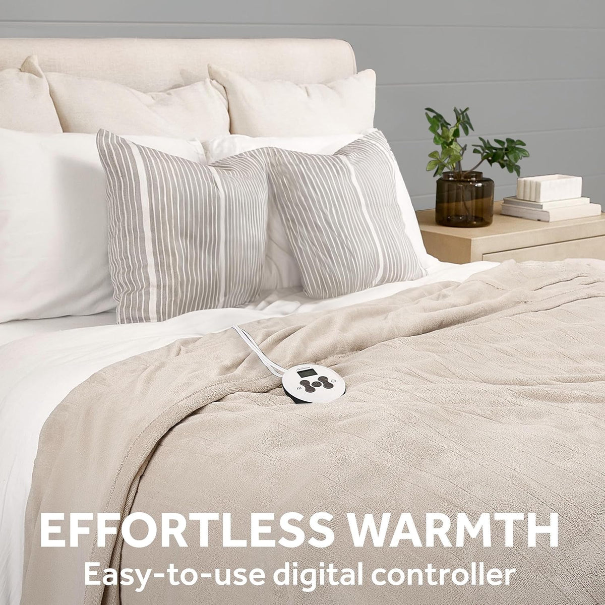 Champagne Heated Blanket Twin D3700