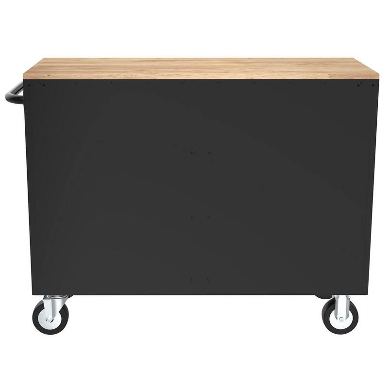 46 in. Gloss Black Mobile Workbench Cabinet G802558