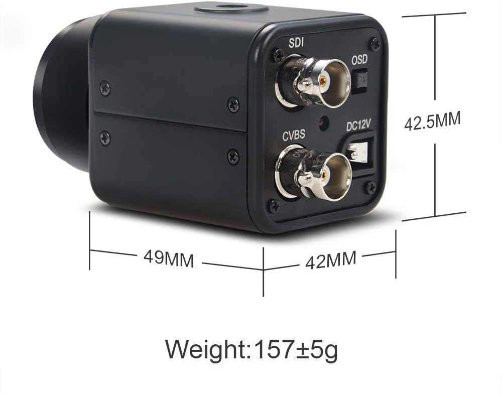 Mini SDI Camera with 3.6mm HD Lens, 2 MP 1080P CCTV Security Camera P2663