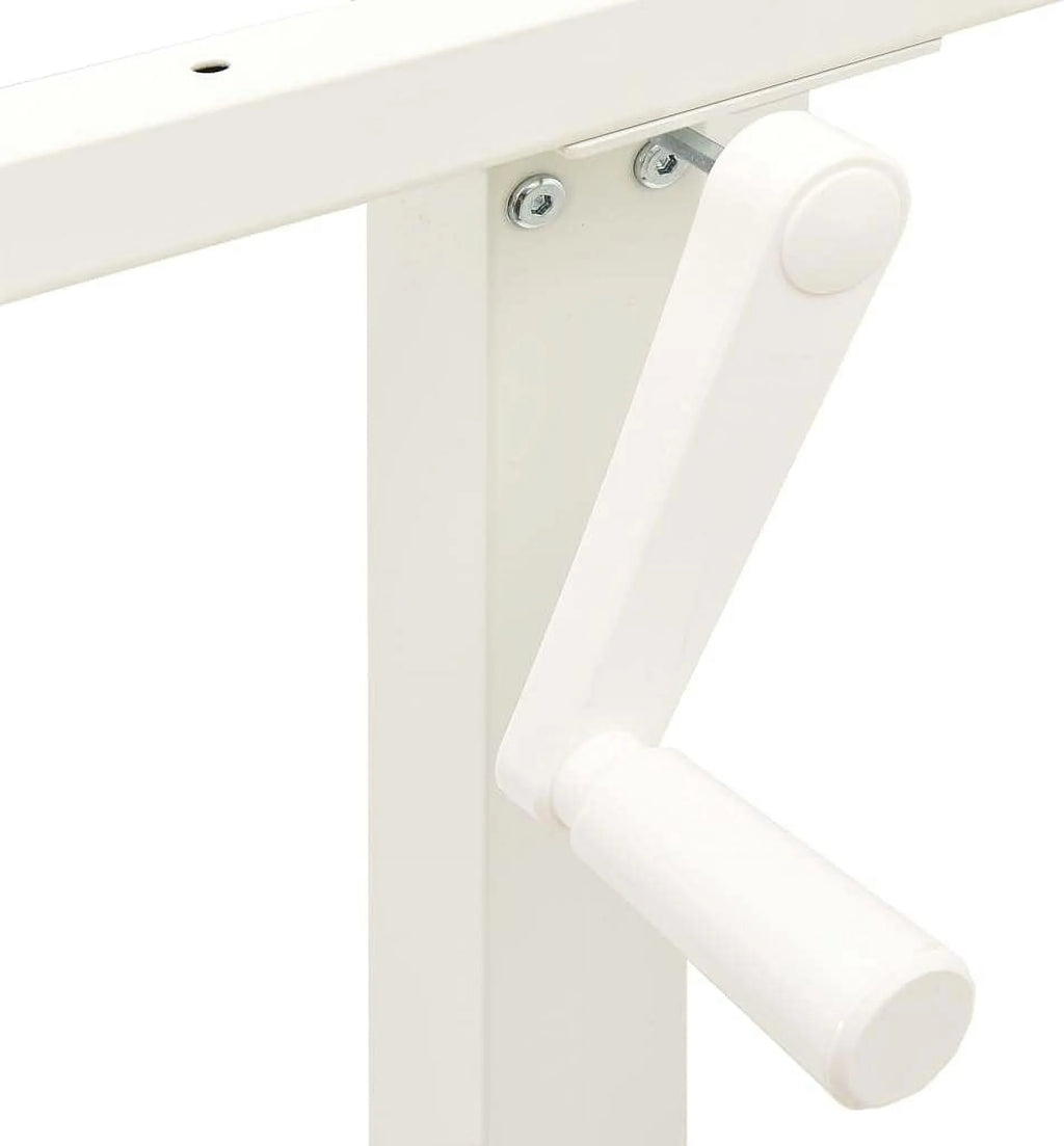 White Adjustable Standing Desk Frame with Crank System E895727