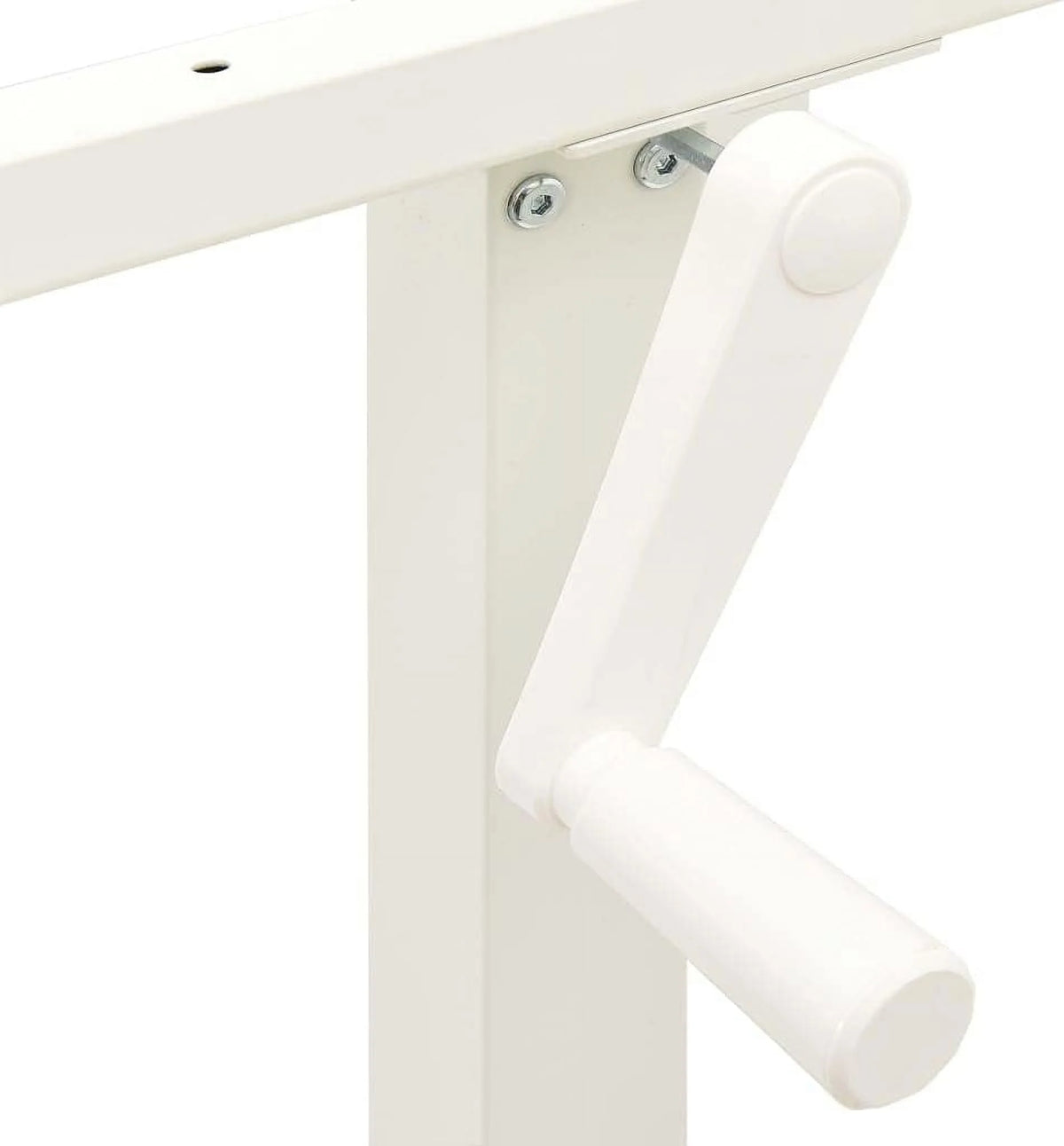 White Adjustable Standing Desk Frame with Crank System E895727