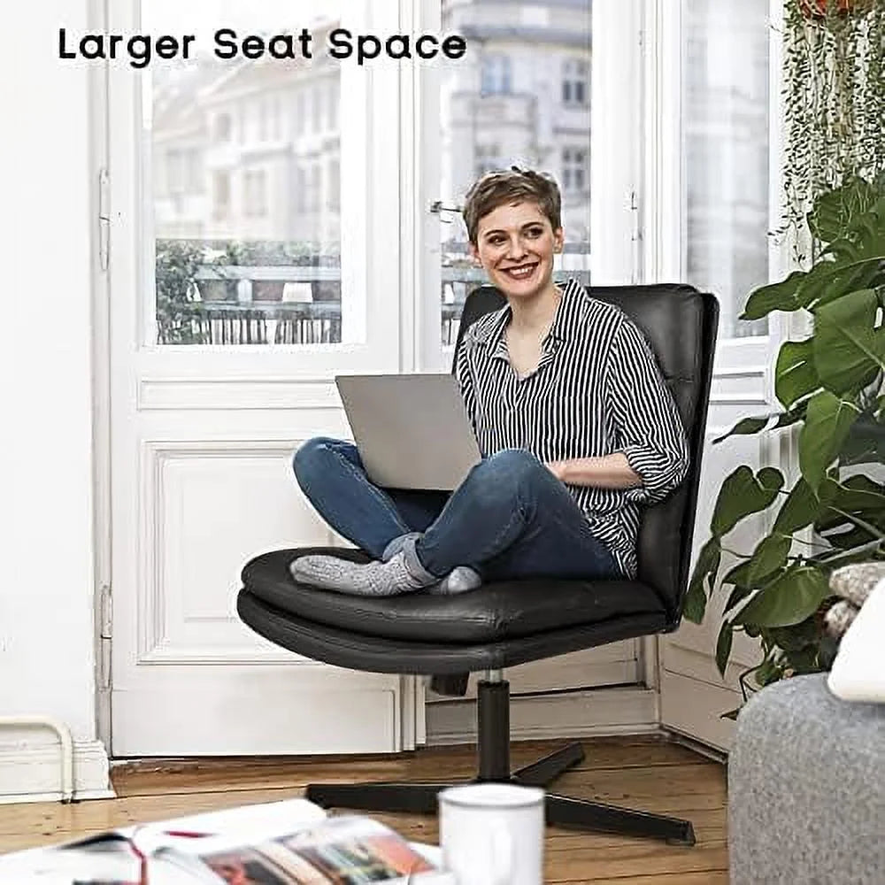 Pu Leather Armless Office Chair W627