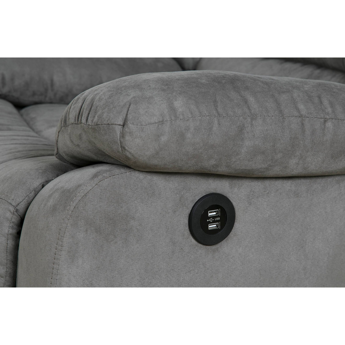 Gray Massaging Rocker Recliner Y838