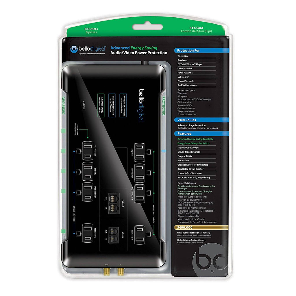 8 Outlet Energy Saving Surge Protector B69698