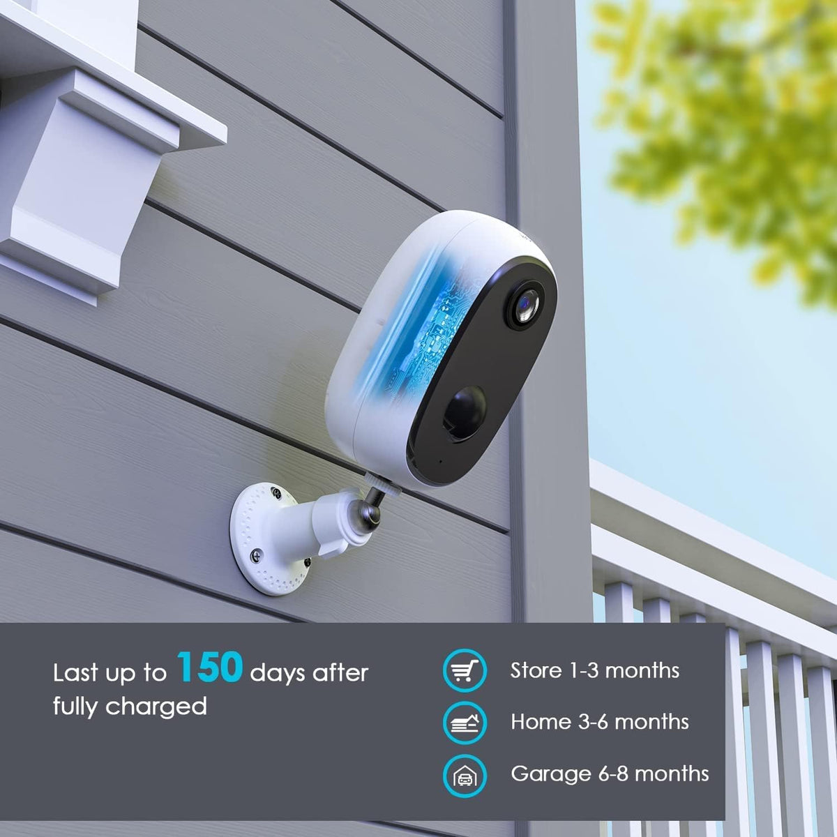 Battery Powered WiFi Wireless Security Camera 1080P Waterproof U331596
