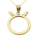 Yellow Gold Taurus Zodiac Sign Pendant Necklace with 20" chain G3441
