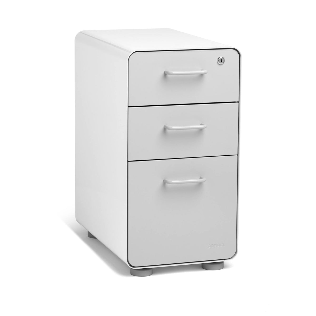 White Light Gray 3-Drawer File Cabinet B358