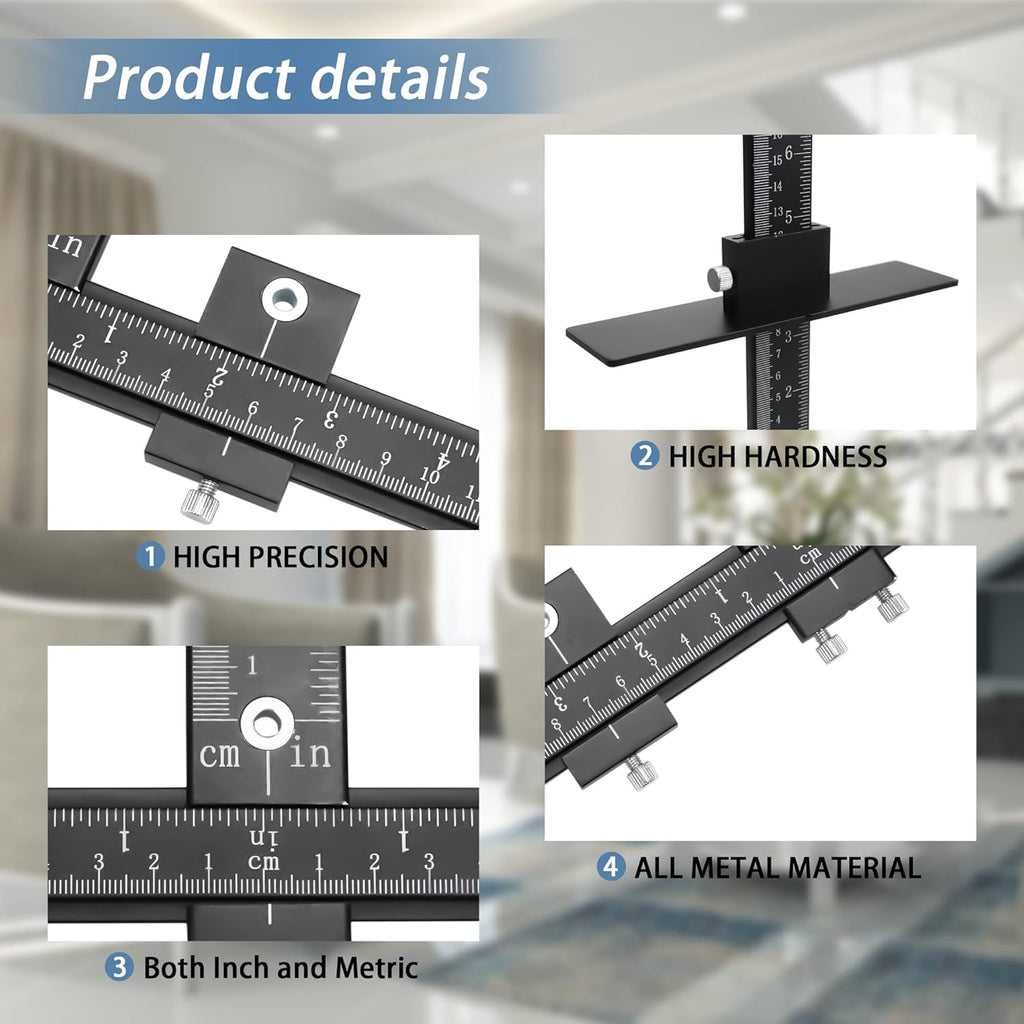 Aluminum Alloy Adjustable Cabinet Hardware Jig J2716