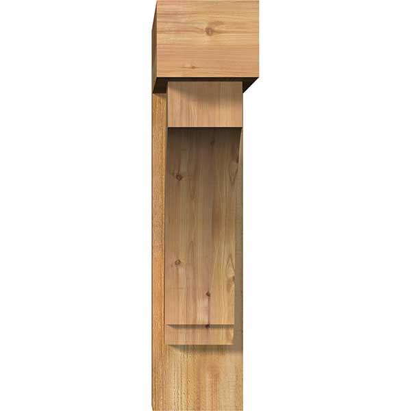 8x22W x 30x22D x 34x22H Rough Sawn Bracket with Offset Brace, Western Red Cedar G5492