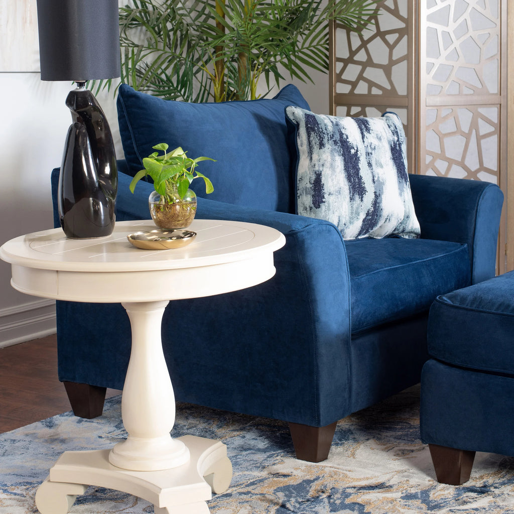 Navy Blue Fabric Armchair M839776