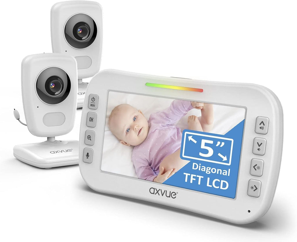 Video Baby Monitor with 5 Screen, Night Vision, Temperature Alert D73409