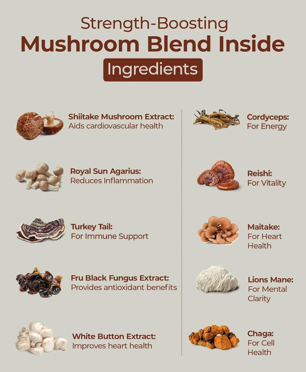 60 Vegan Capsules Mushroom Complex Y3717