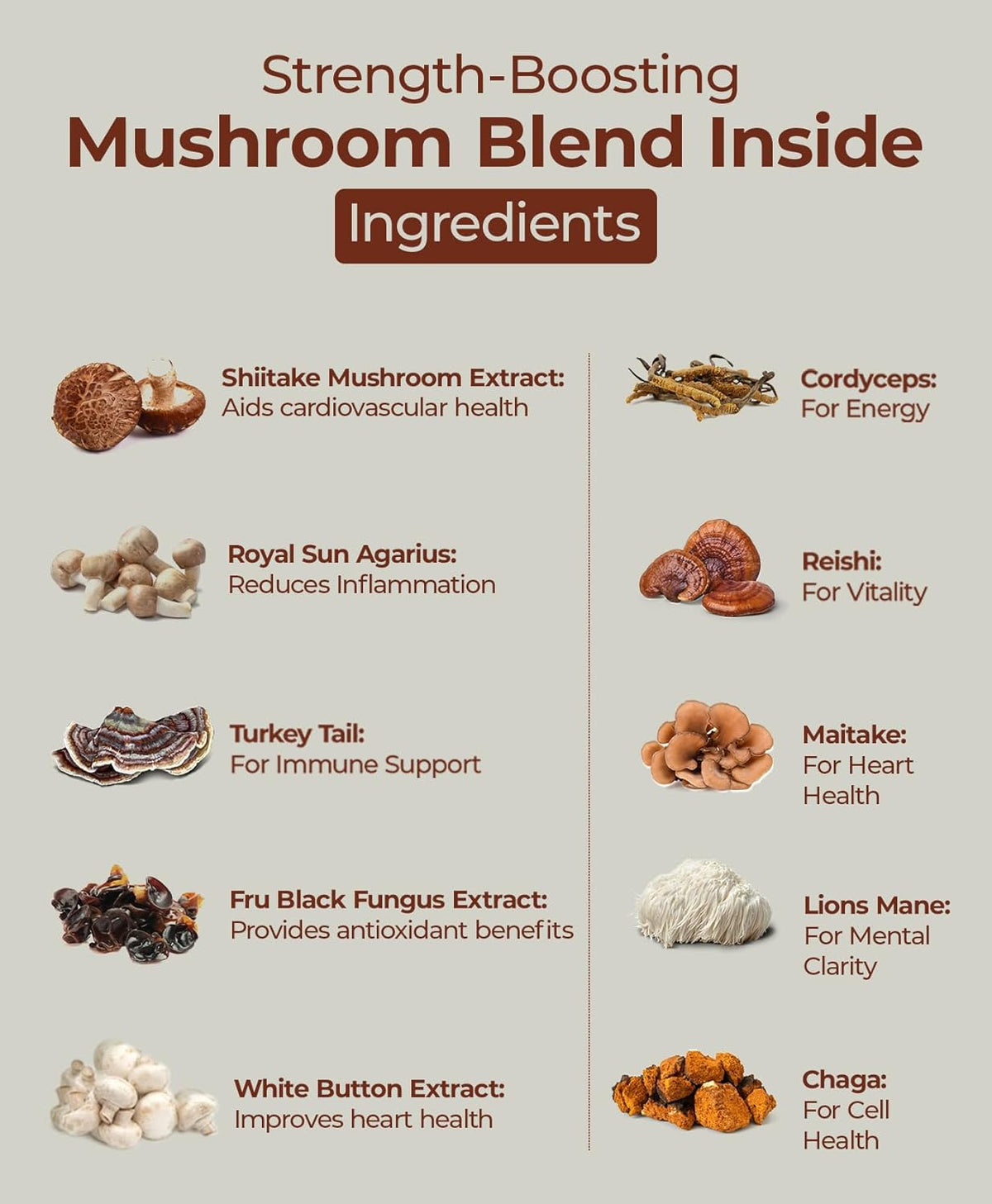 60 Vegan Capsules Mushroom Complex Y3717