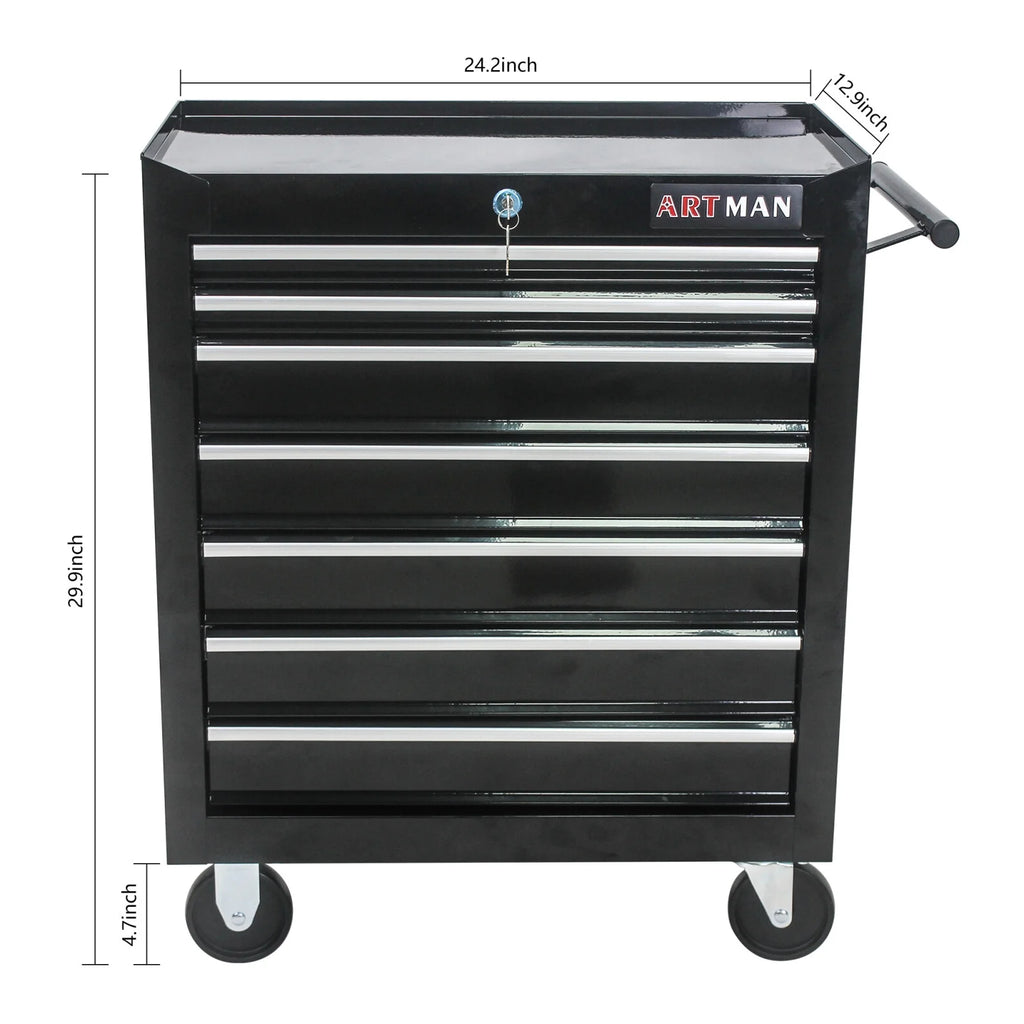 Blue 7 Drawer Rolling Tool Chest with Lock R65906