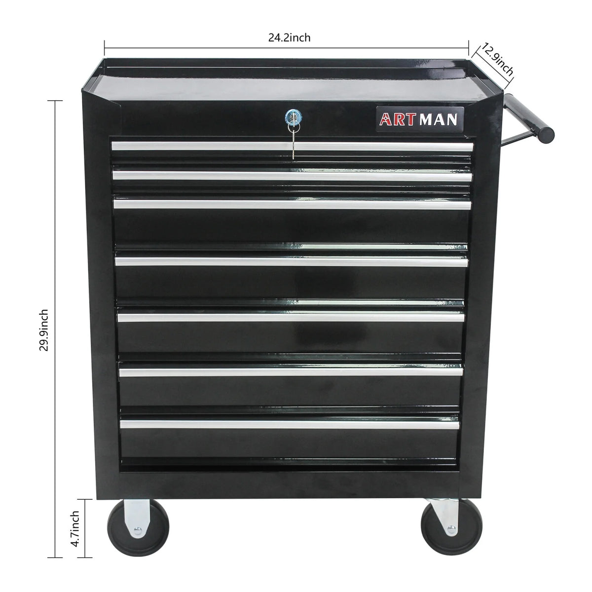 Blue 7 Drawer Rolling Tool Chest with Lock R65906