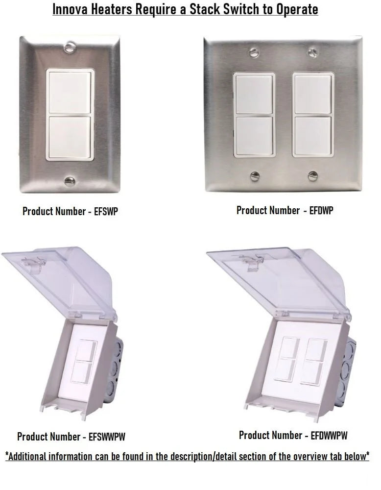 4000 Watt Electric Infrared Dual Element Wall Mount Heater T29762
