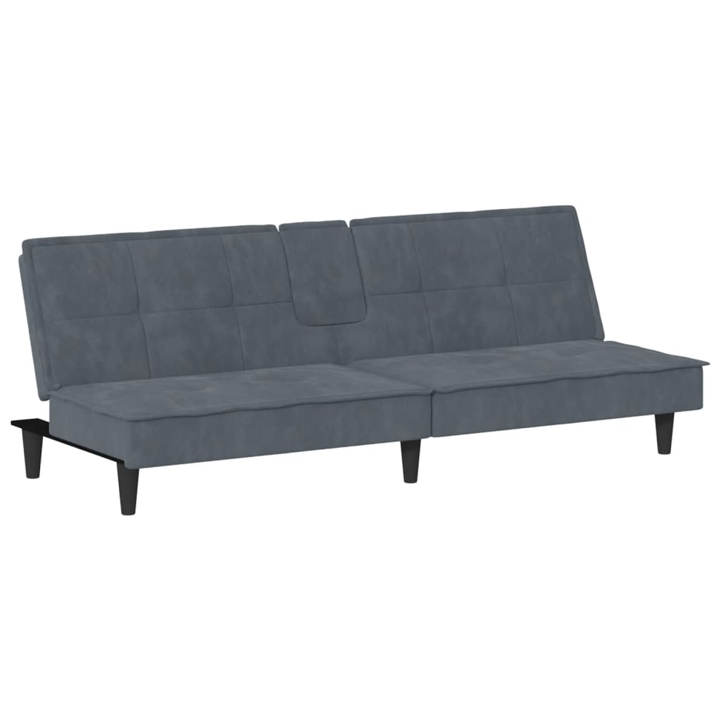 Dark Gray Sofa Bed with Cup Holders Y3117