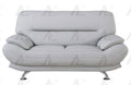 Light Gray Faux Leather Loveseat O5220