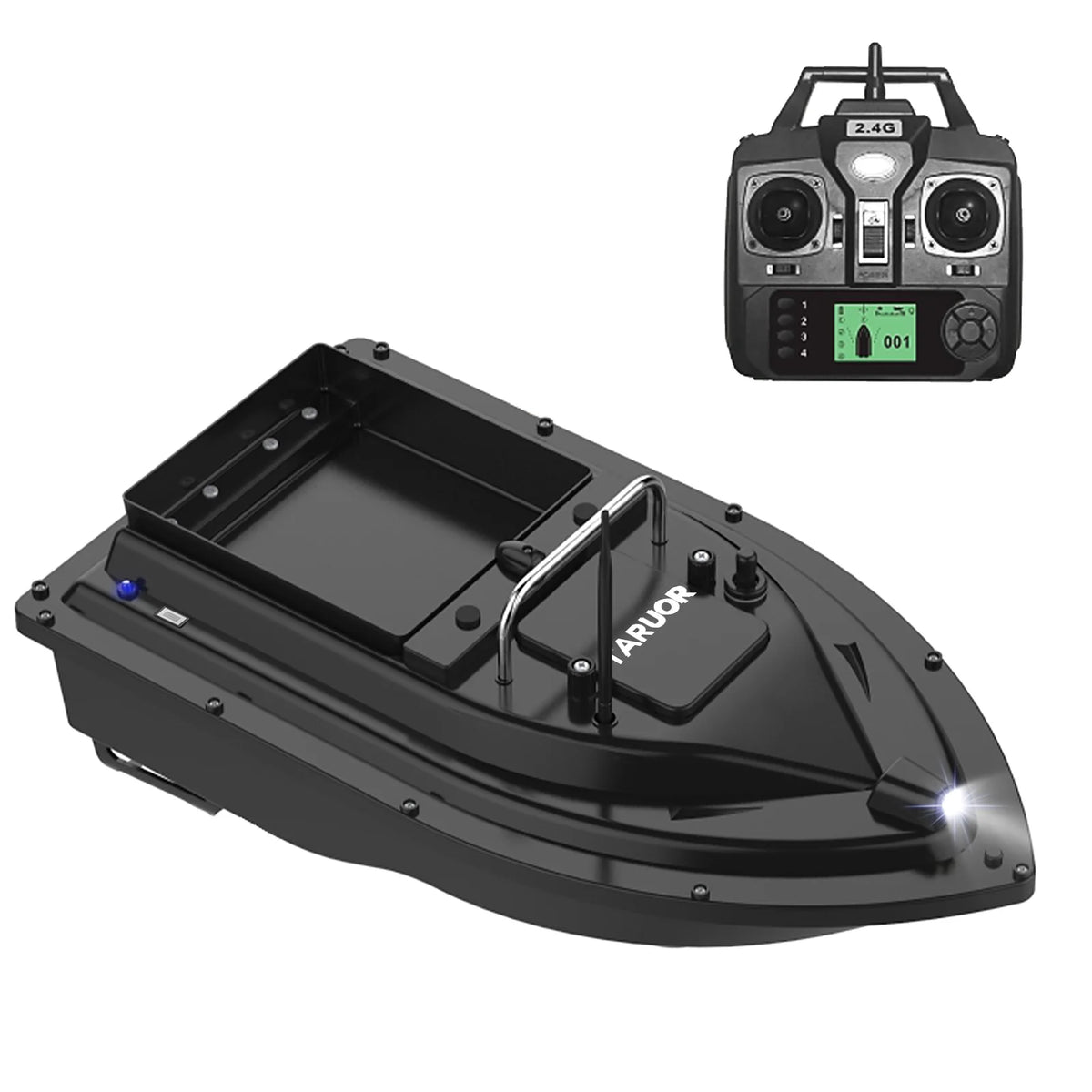 GPS Fishing Bait Boat with Large Bait Container, 400-500M Remote E23811