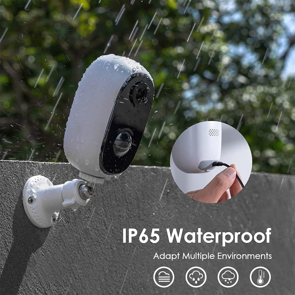 Battery Powered WiFi Wireless Security Camera 1080P Waterproof U331596