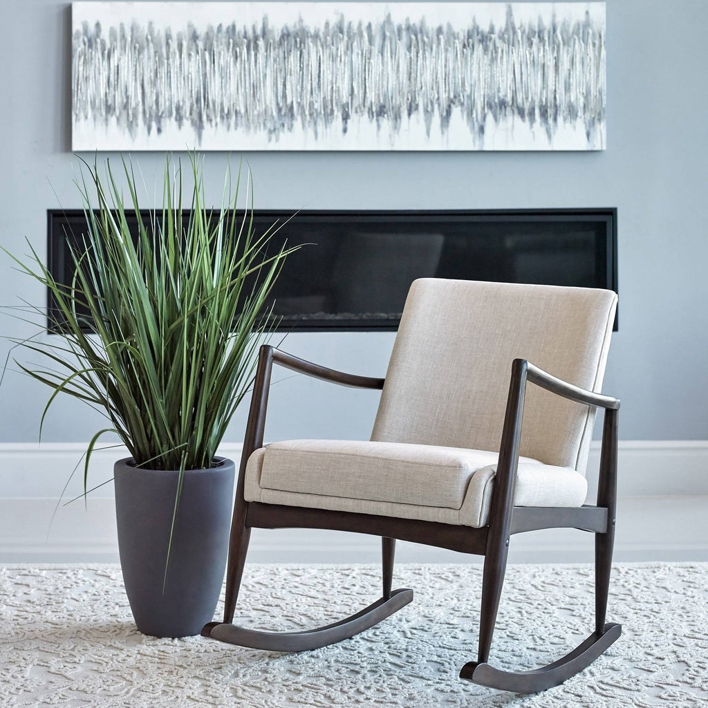Beige Mid-Century Rocking Chair O582444