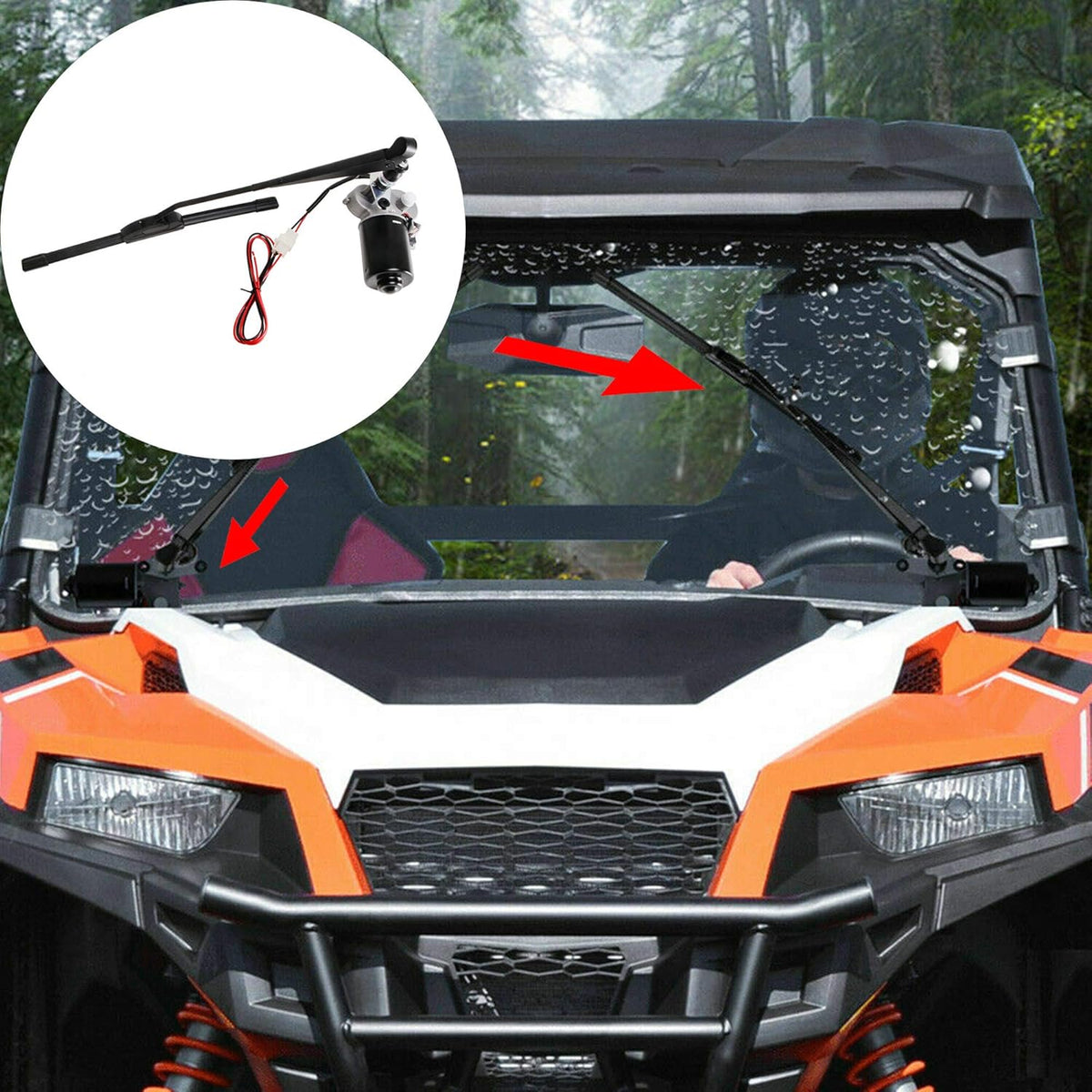 12V Hard Coated Polycarbonate Universal Windshield Wiper Kit P289357