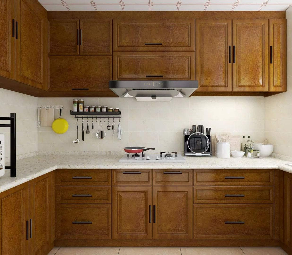 5 Pack Matte Black Stainless Steel Cabinet Pulls F20496