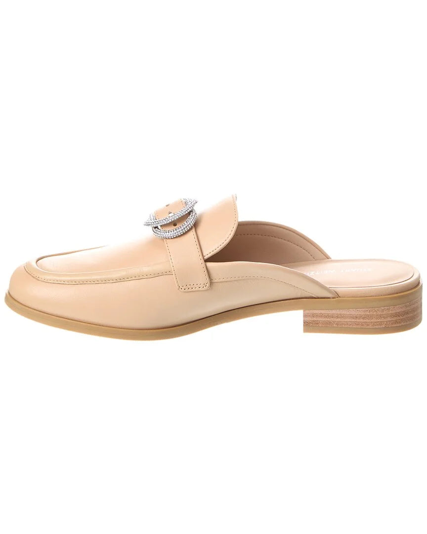 Beige Leather Mule P6804