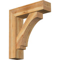 8x22W x 30x22D x 34x22H Rough Sawn Bracket with Offset Brace, Western Red Cedar G5492