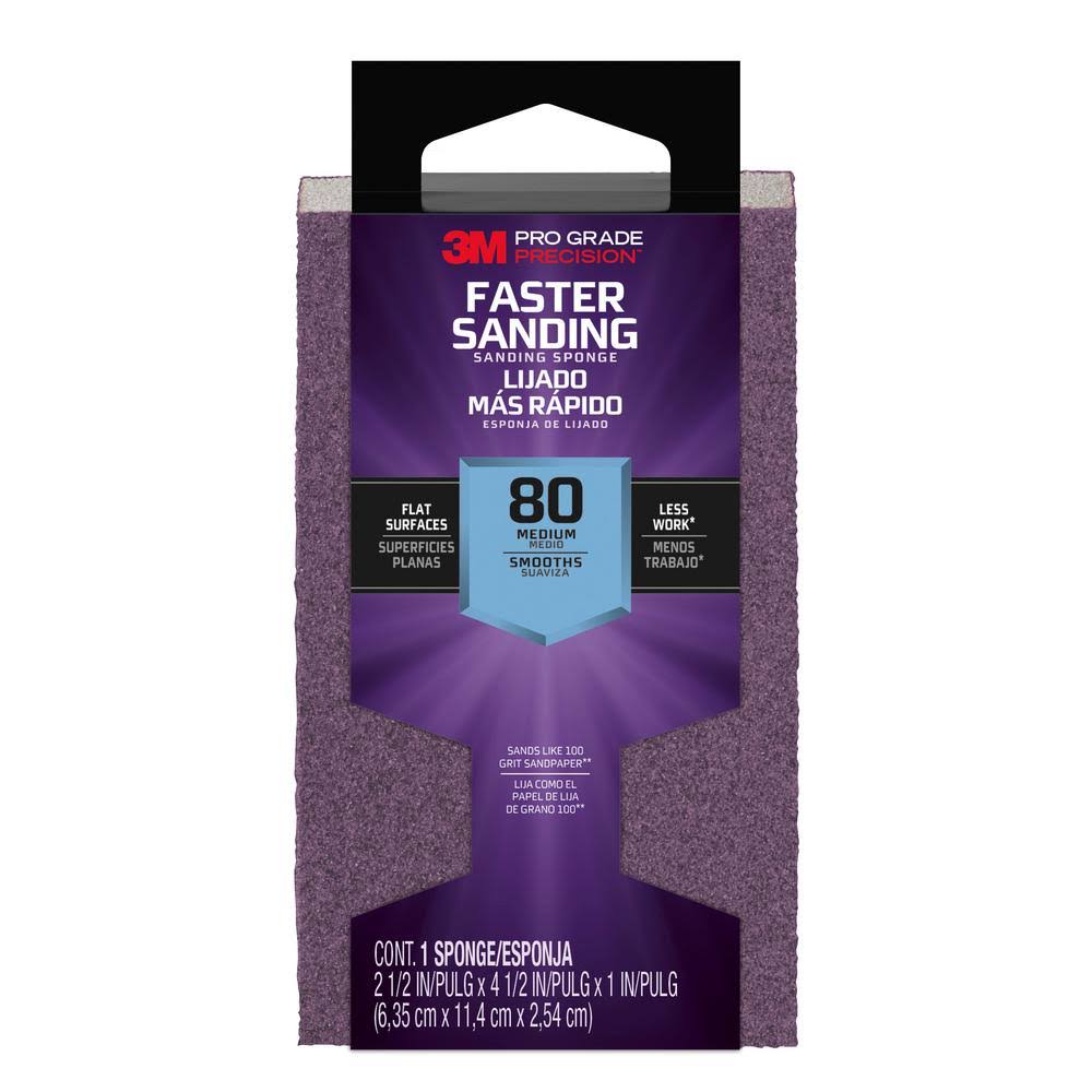 80 Grit Medium Block Sanding Sponge (Case of 12) Q66233
