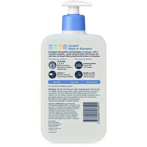 Baby Wash & Shampoo Fragrance Paraben Sulfate Free 8 Ounce U36988