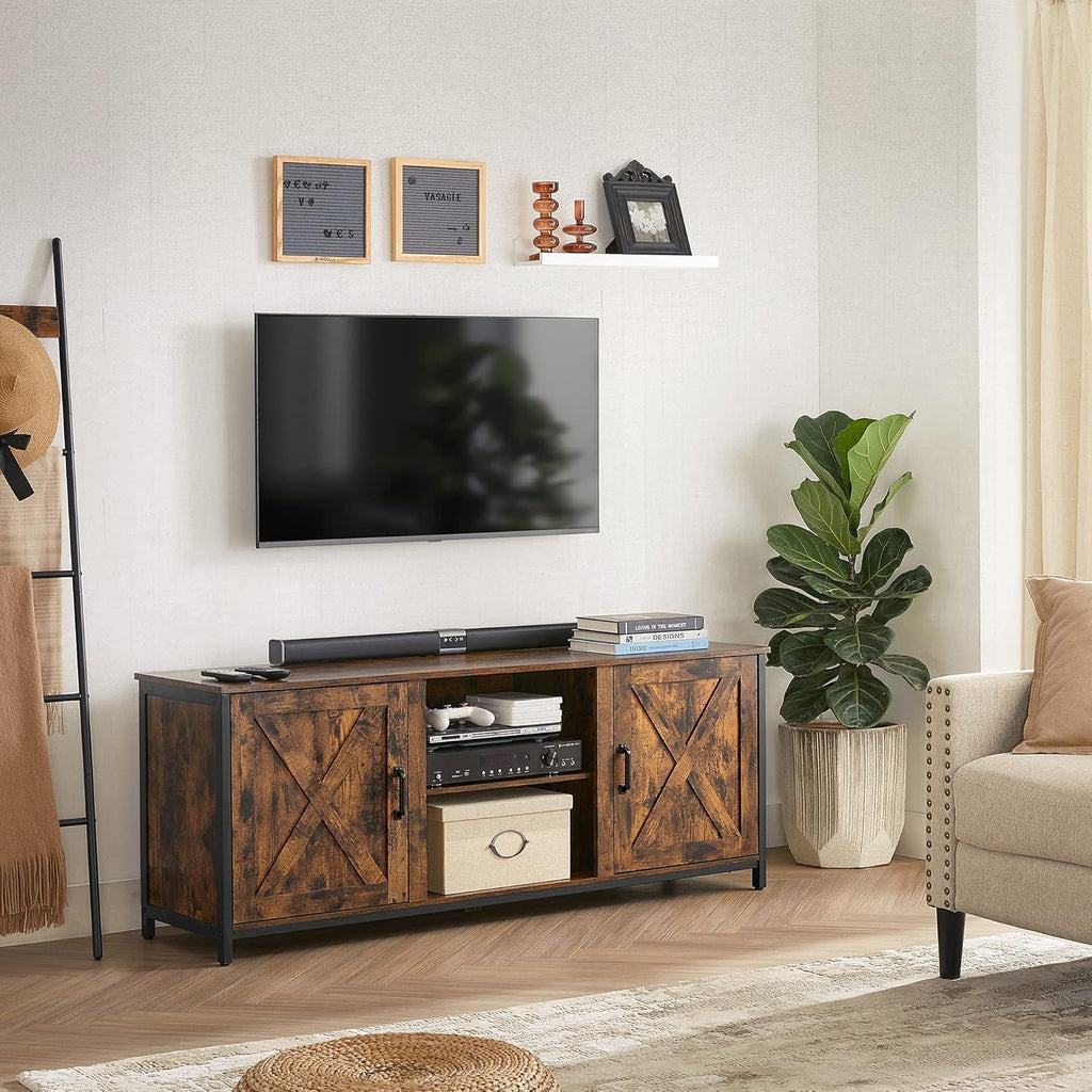 Farmhouse TV Cabinet with Adjustable Shelves I35988