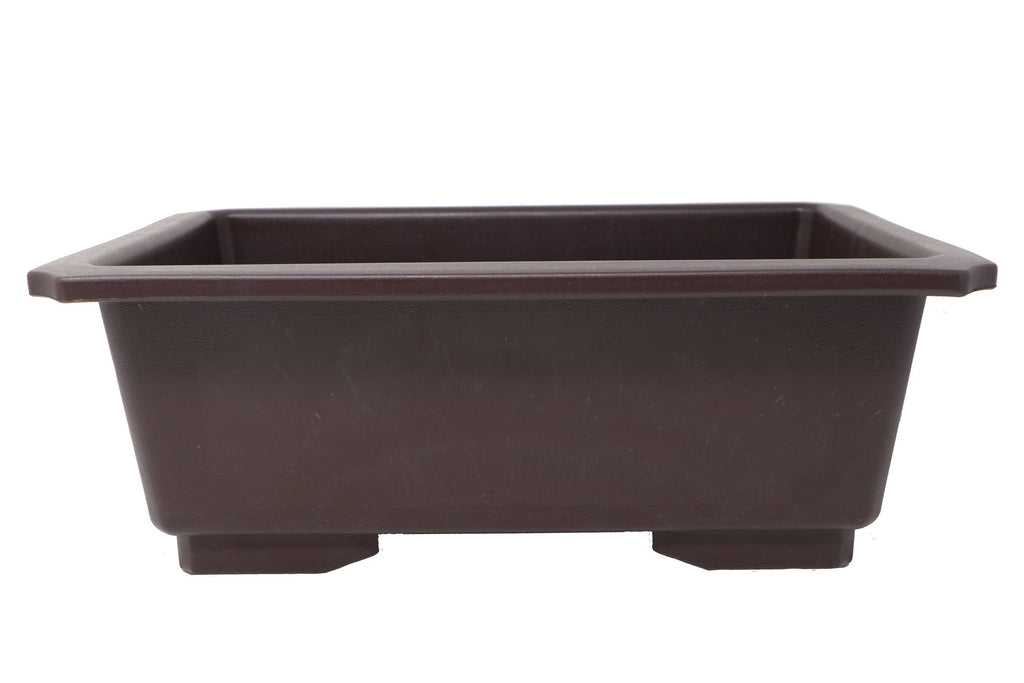Rectangle Deep Brown Plastic Bonsai Training Pot F669