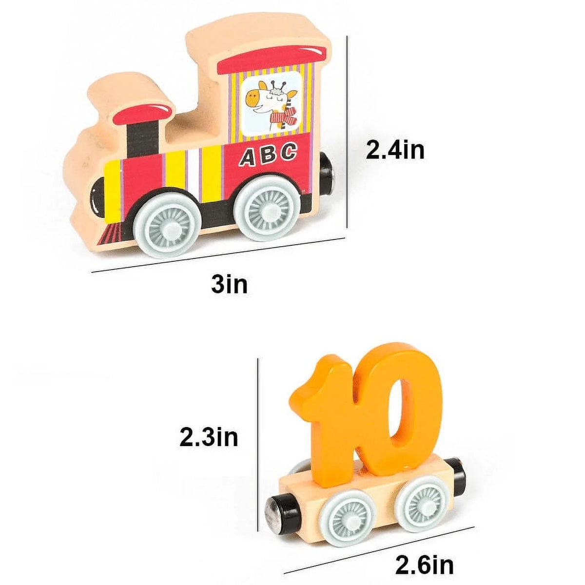 Wooden Magnetic Train Building Blocks Puzzle Toys Q626