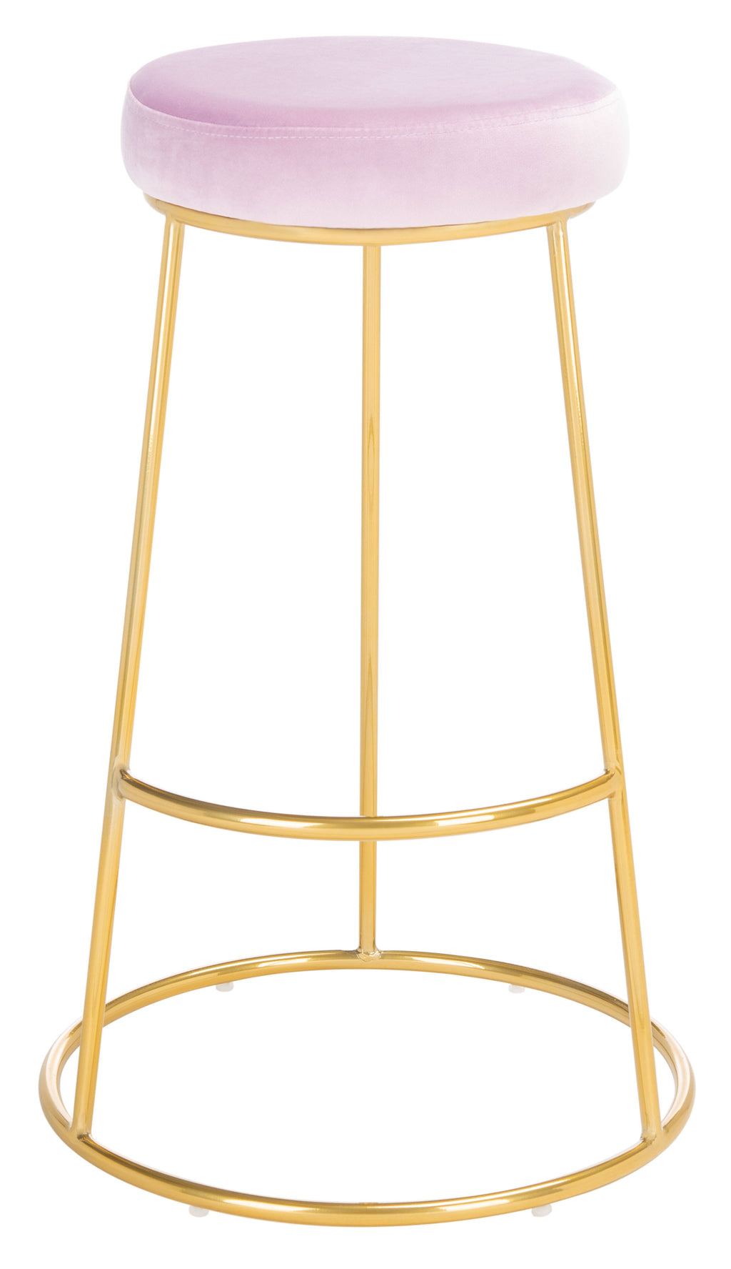Lilac / Gold Round Bar Stool S339468