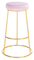 Lilac / Gold Round Bar Stool S339468