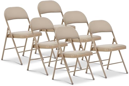 Black Vinyl Folding Chair with Metal Frame T25792