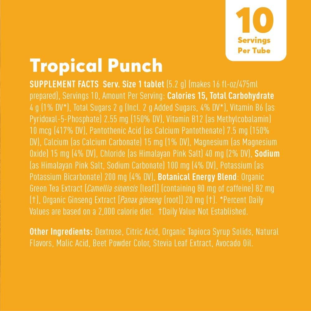 Tropical Punch Electrolyte Drink Tablets, 80 Count Pack of 2 L456