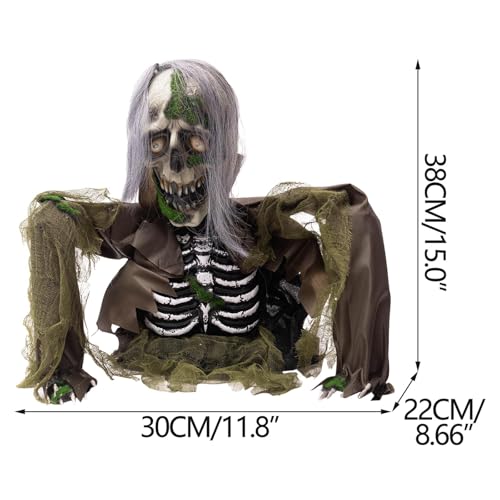 Animatronic Zombie Groundbreaker with Light and Sound X539431